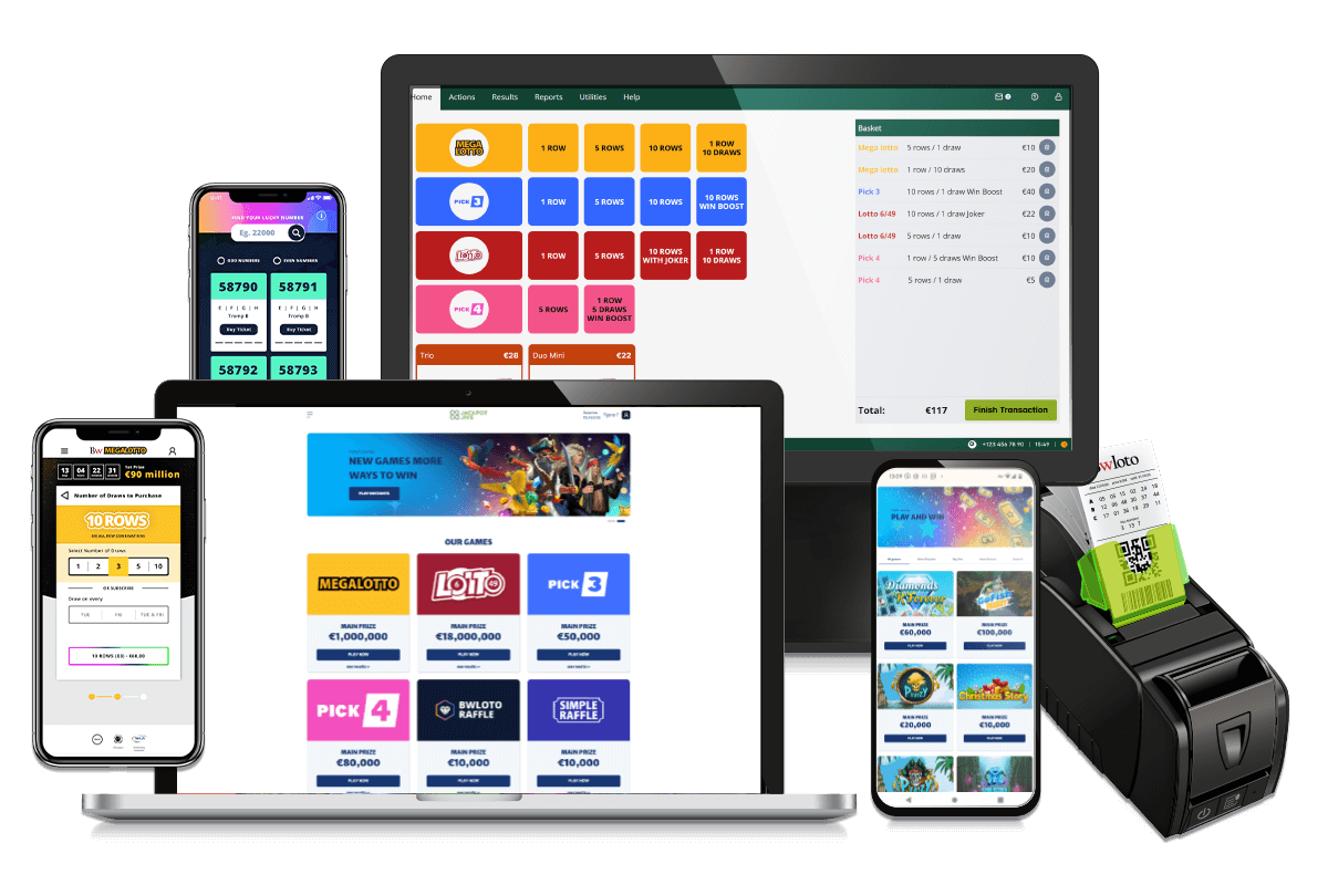 Bwloto platform back-office administration panel for lottery operators